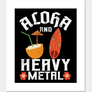 Aloha And Heavy Metal Funny Death Metal Posters and Art